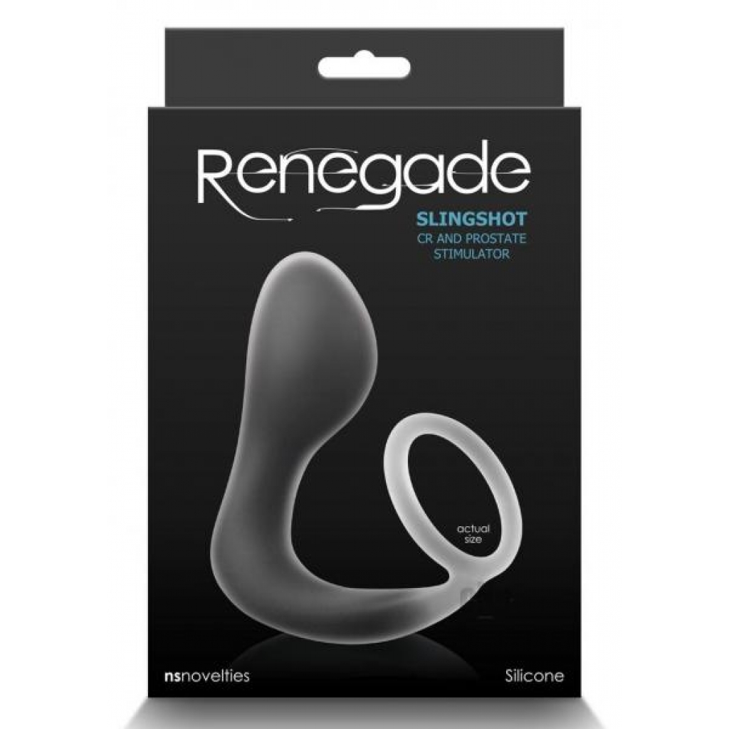 Renegade Slingshot Black - Double Penetration Penis Rings