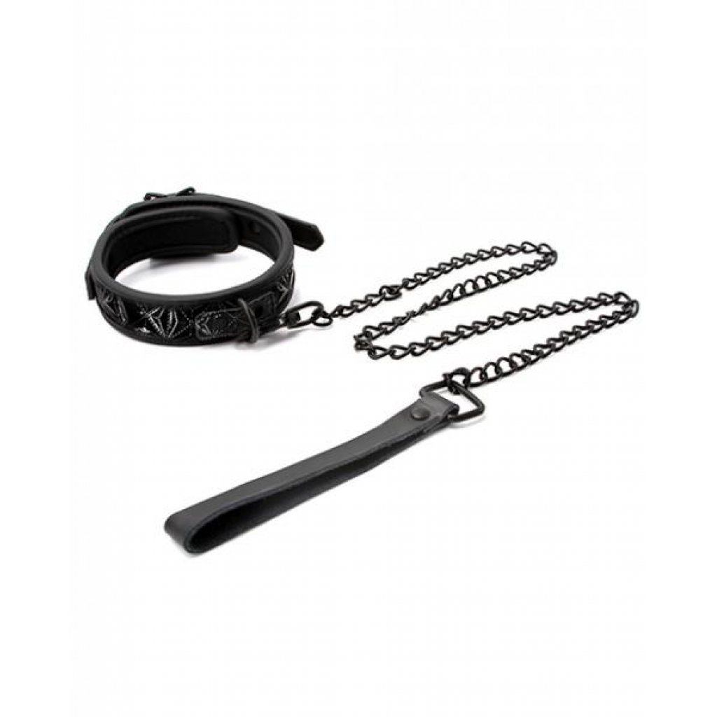 Sinful 1 Inch Collar & Leash - Black