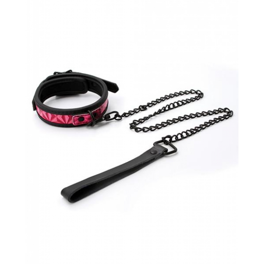 Sinful 1 Inch Collar & Leash - Pink