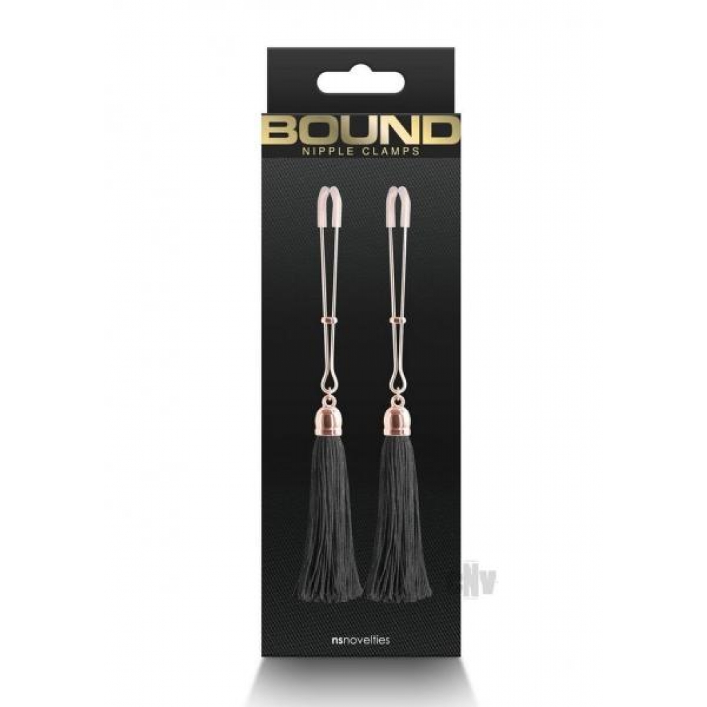 Bound Nipple Clamps T1 Rose Gld/blk - Nipple Clamps