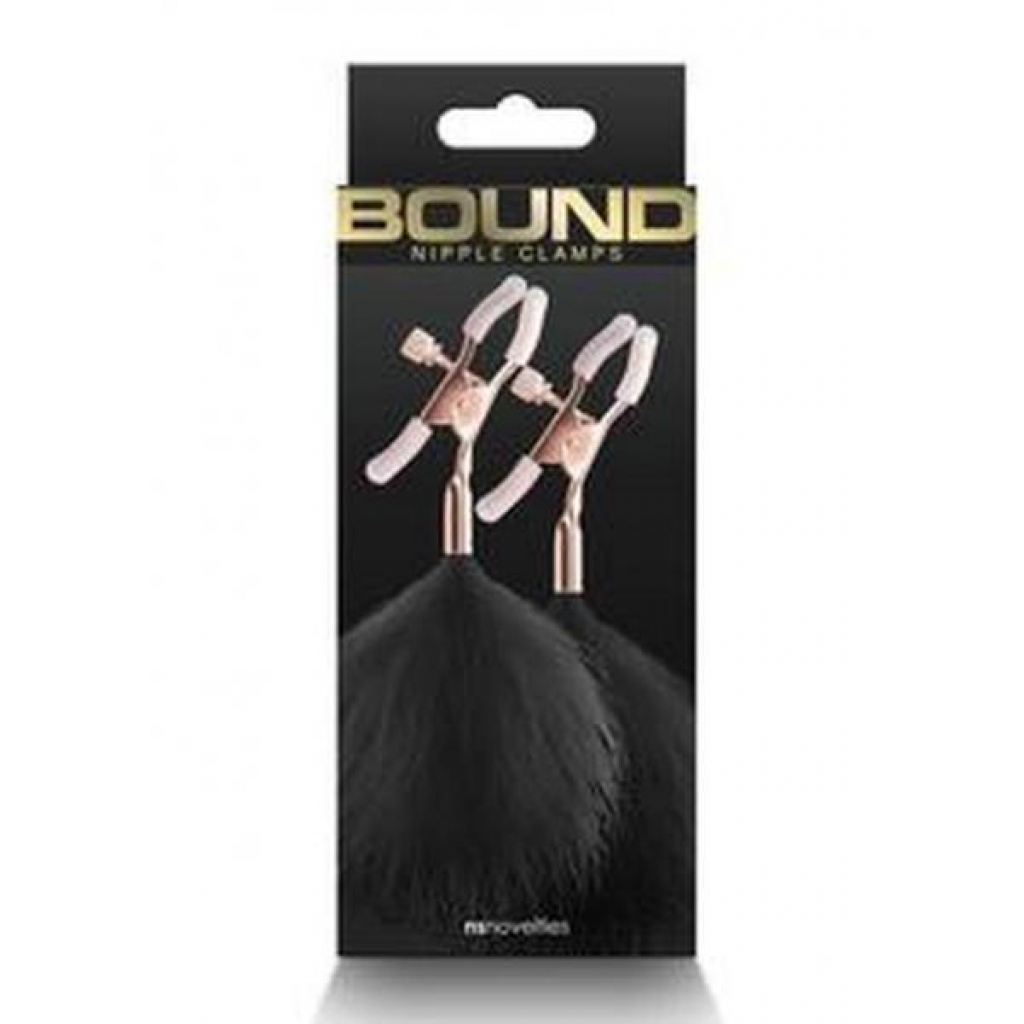 Bound Adjustable Nipple Clamps - Rose Gold/Black