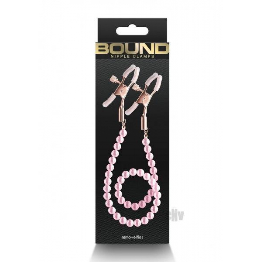 Bound Nipple Clamps Dc1 Rose Gld/pnk - Nipple Clamps