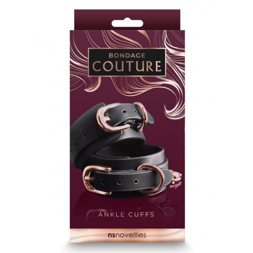 Bondage Couture Ankle Cuffs Black - Ankle Cuffs