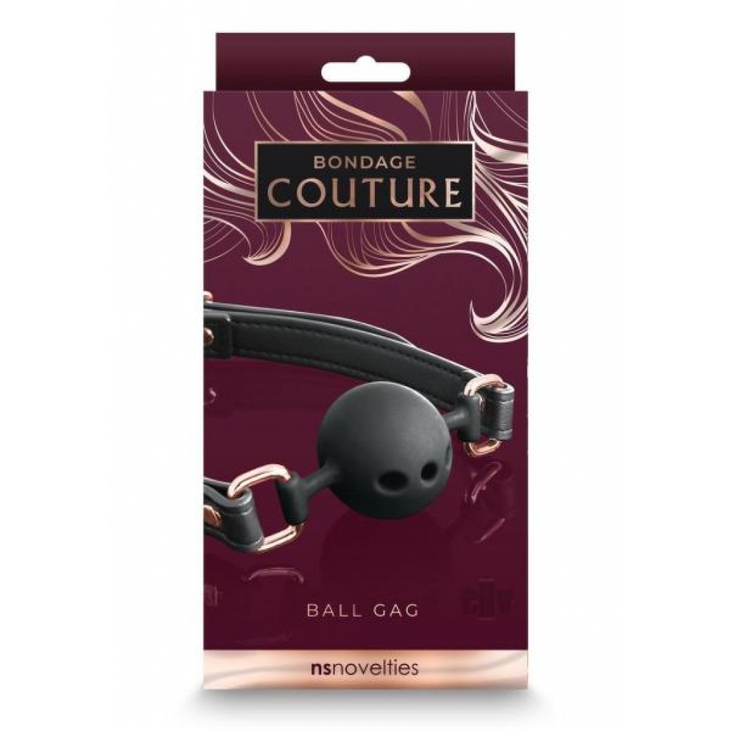 Bondage Couture Ball Gag Black - Ball Gags