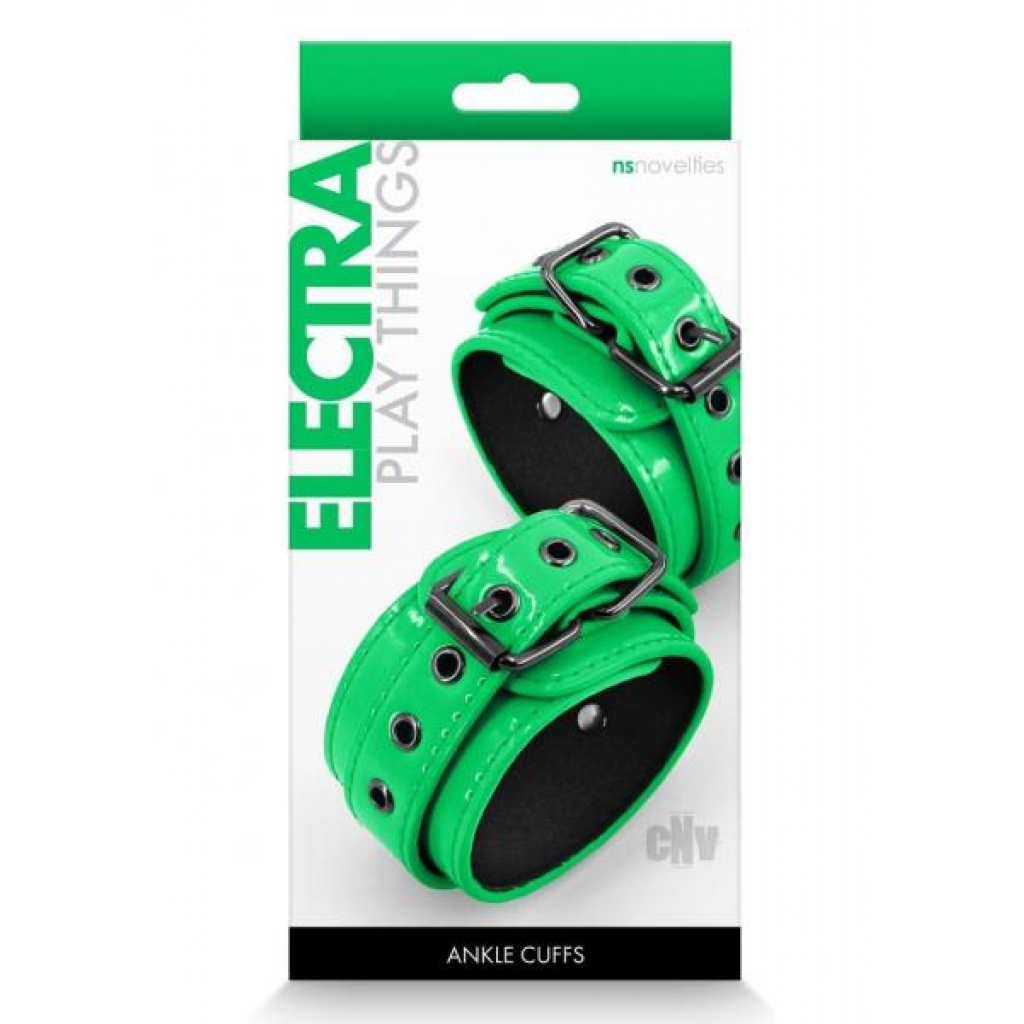 Electra Play Things Ankle Cuffs Green - Ankle Cuffs