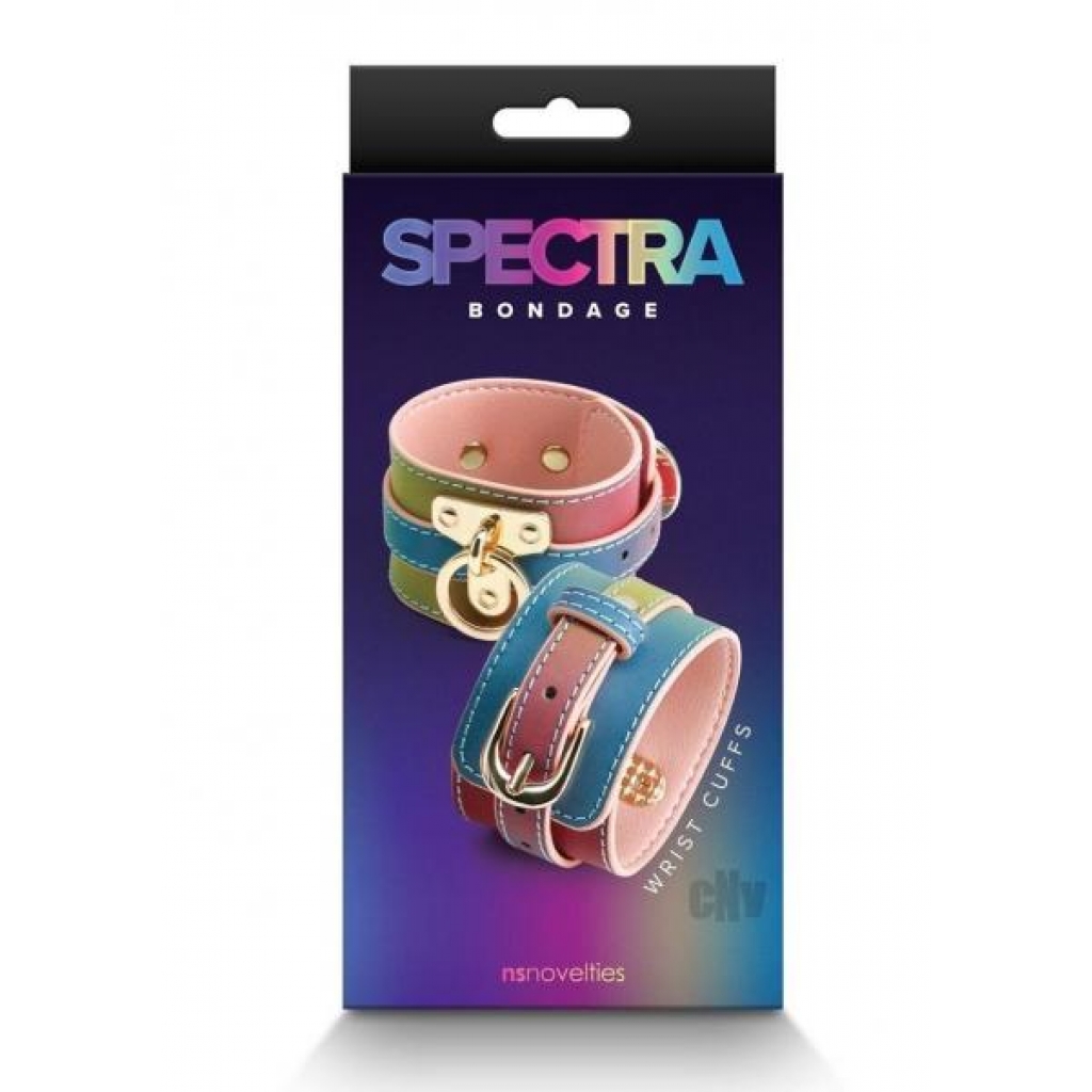 Spectra Bondage Wrist Cuff Rainbow - Handcuffs