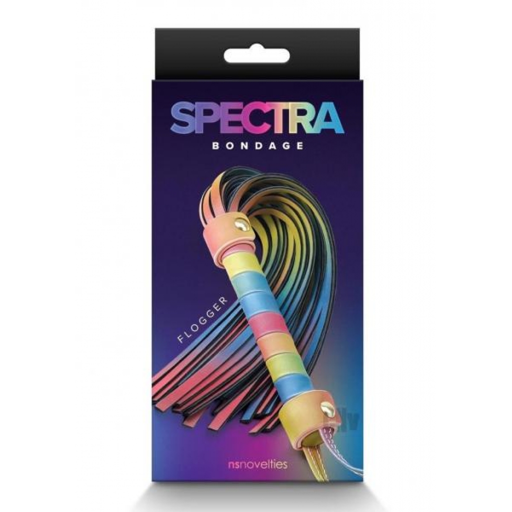 Spectra Bondage Flogger Rainbow - Floggers