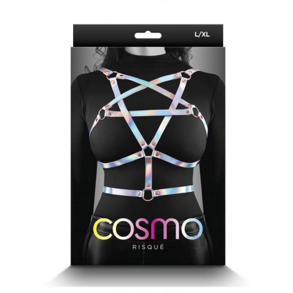 Cosmo Harness Risque Lg/xl Rainbow - Babydolls & Slips