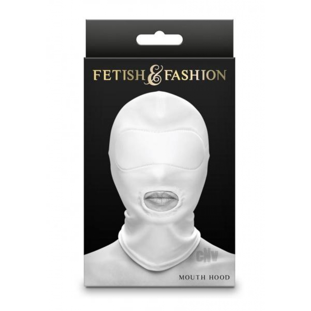 Fetish Fashion Mouth Hood Wht - Hoods & Goggles