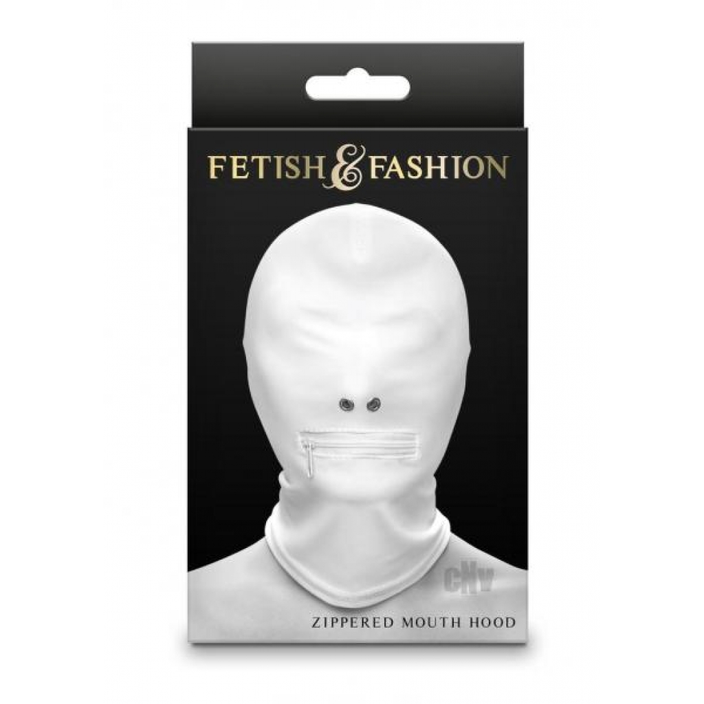 Fetish Fashion Zippered Mouth Hood - Provocative and Sensual