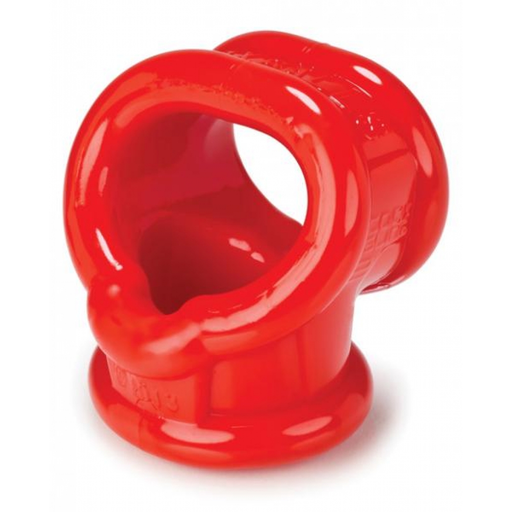 Cocksling 2 Red Cock & Ball Sling Red - Couples Vibrating Penis Rings