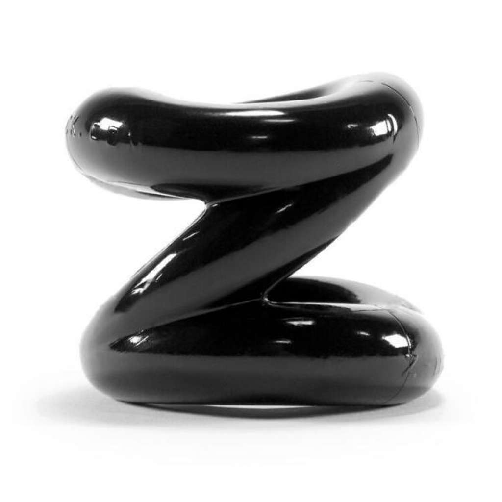 Z Balls Z-Shaped Ballstretcher Cockring Black - Couples Vibrating Penis Rings