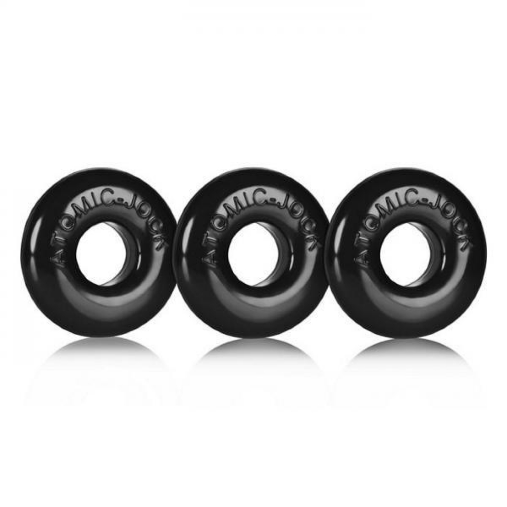 Ringer 3 Pack Do Nut Cock Rings 1 Black - Mens Cock & Ball Gear