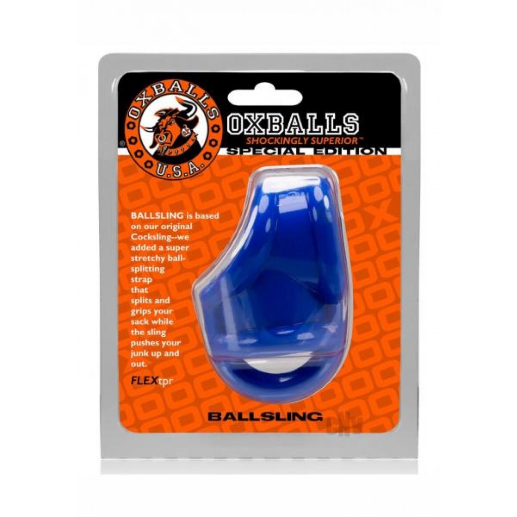 Ballsling Ball-split Police Blue - Mens Cock & Ball Gear