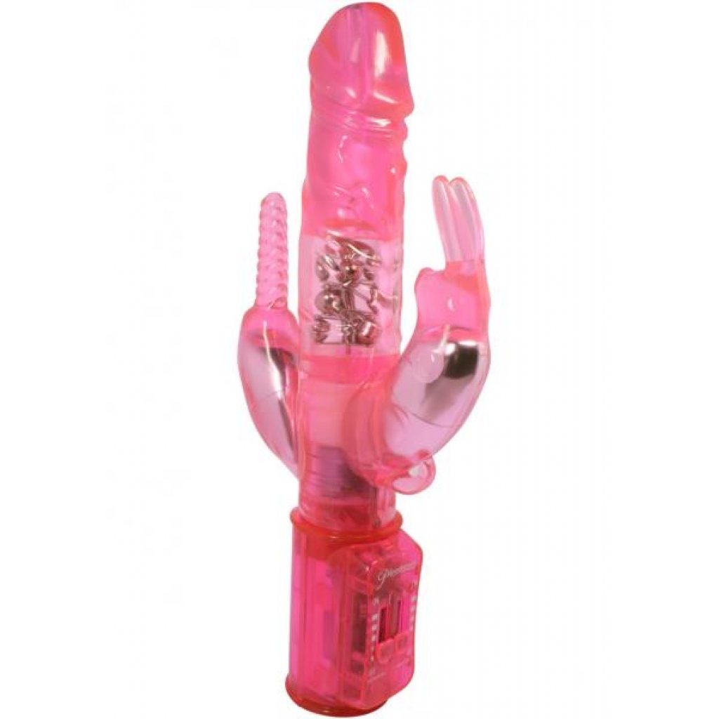 Total Ecstasy Triple Stimulator Pink Vibrator - Rabbit Vibrators