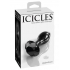 Icicles No 78 Black Glass Massager Gem End - Anal Plugs