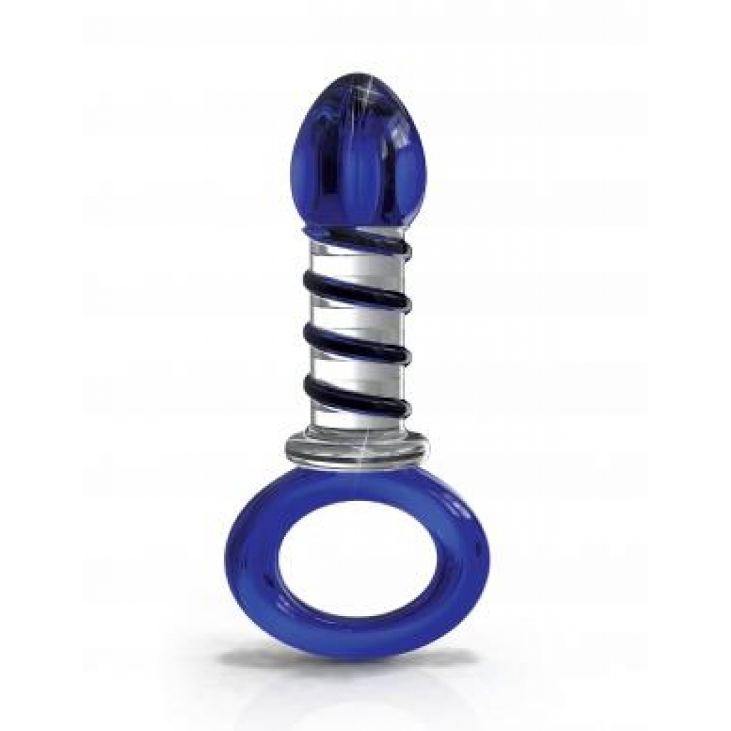 Icicles No 81 Blue Glass Massager with Ring End - Anal Plugs