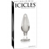 Icicles No 26 Glass Anal Plug Clear - Anal Plugs