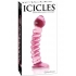 Icicles No 28 Textured Glass Dildo 7 Inch Pink - G-Spot Dildos