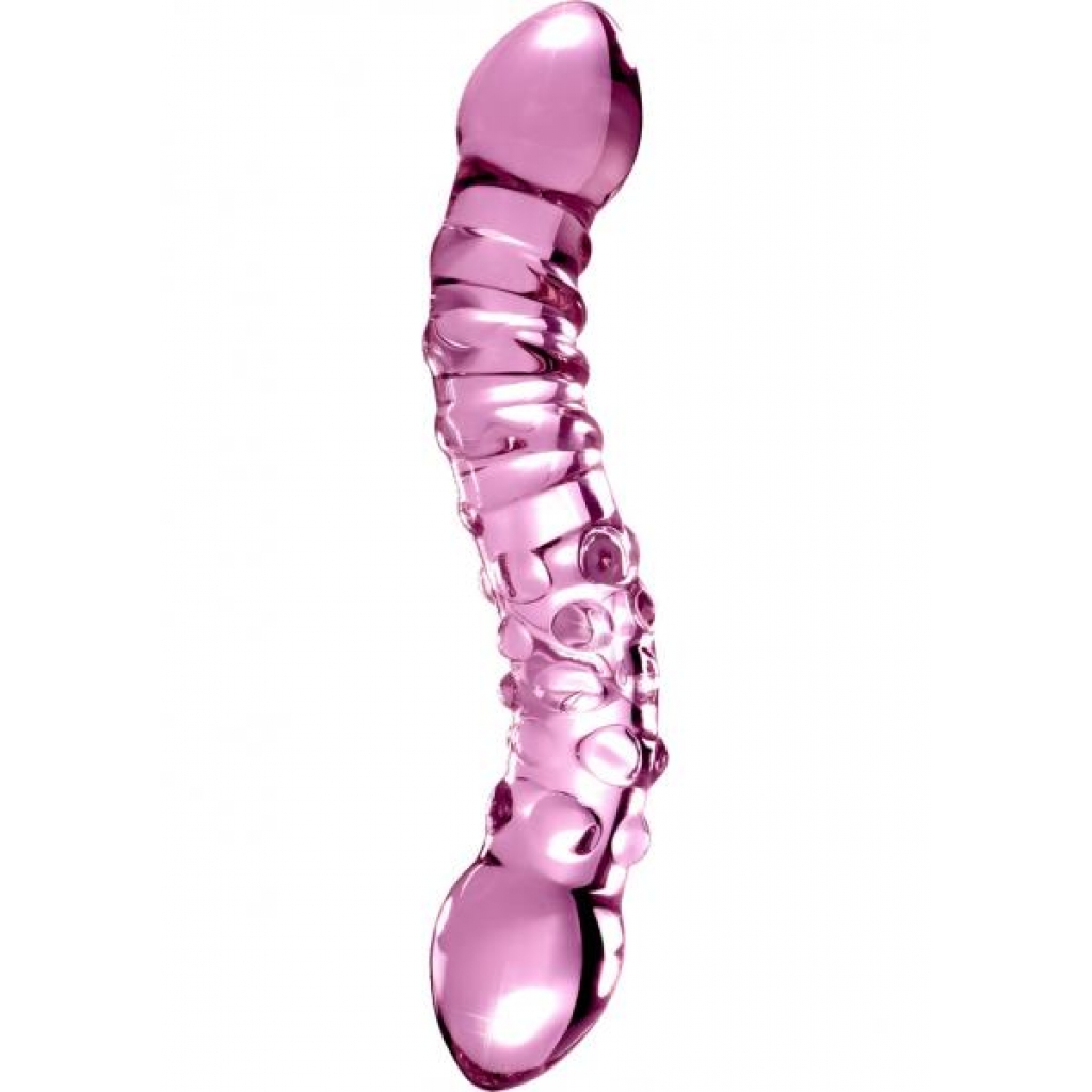 Icicles No 55 Double Sided Glass Dildo Pink - Double Dildos