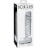 Icicles No. 63 Textured Glass Dildo With Balls 8.5