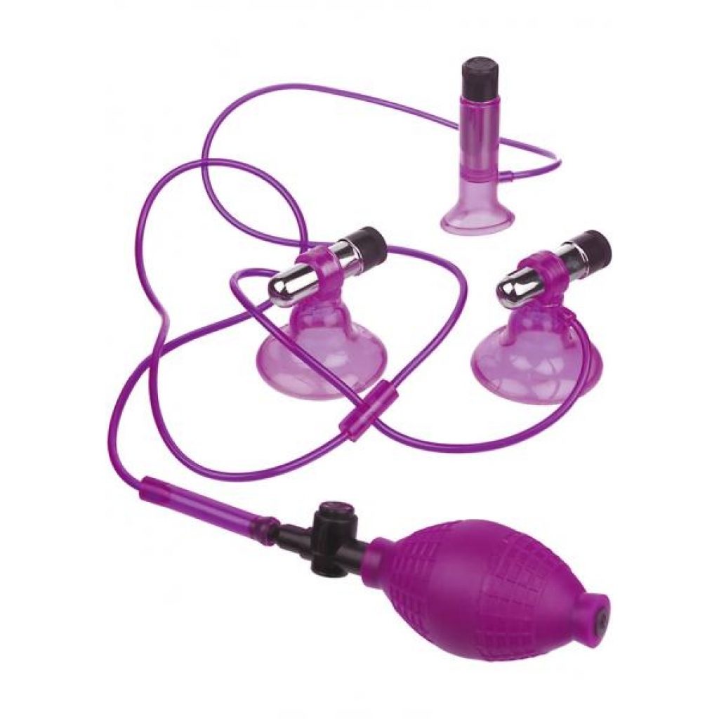 Fetish Fantasy Vibrating Triple Super Suckers - Purple