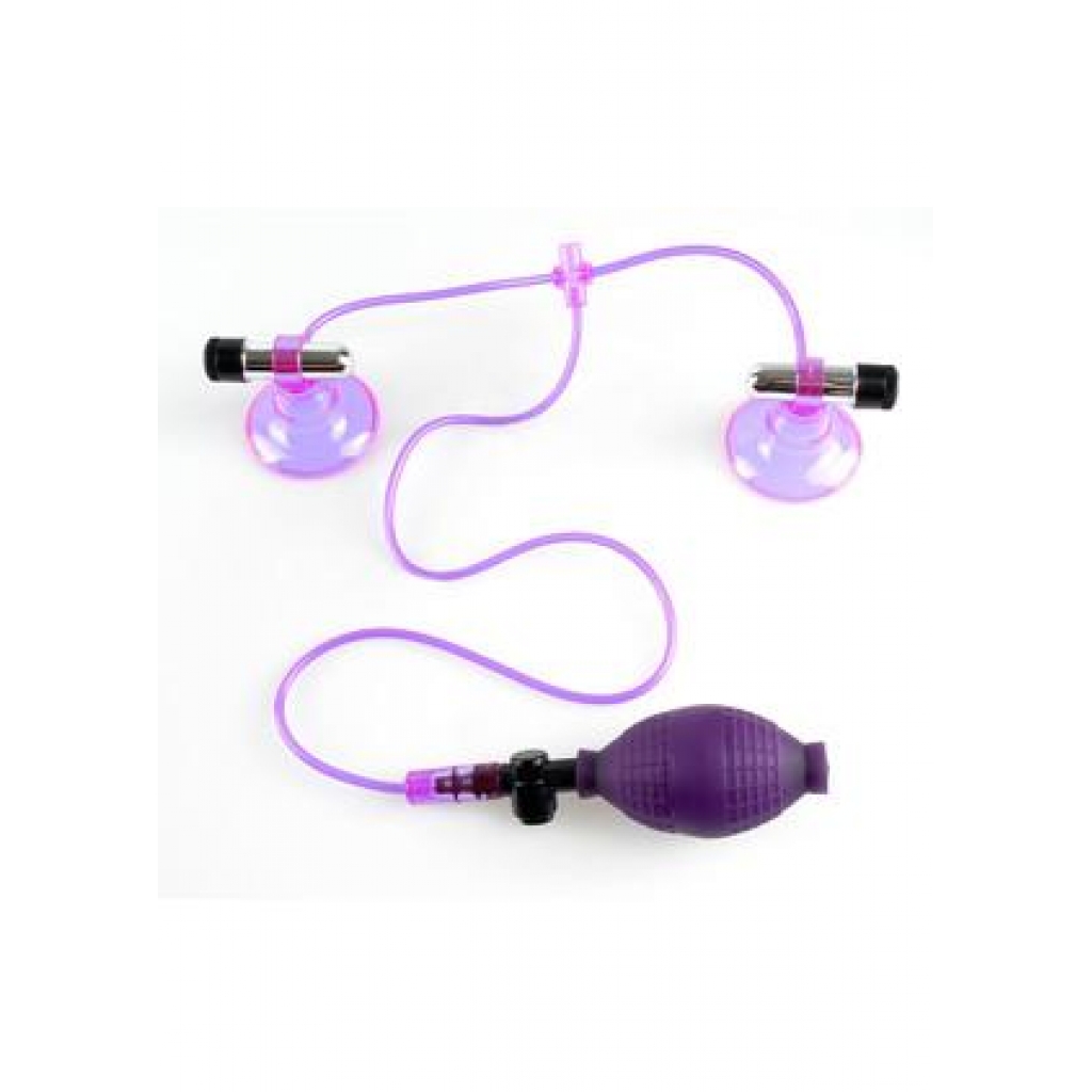 Fetish Fantasy Vibrating Nipple Pumps Purple - Nipple Pumps