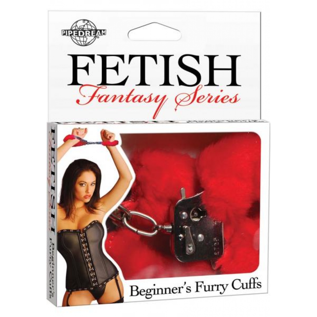 Fetish Fantasy Beginners Furry Cuffs Red - Handcuffs