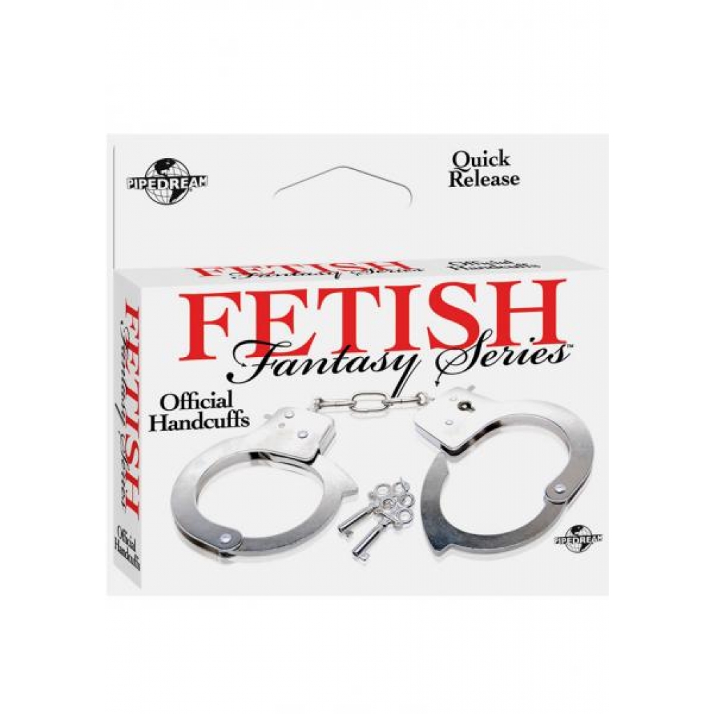 Fetish Fantasy Official Quick Release Handcuffs Silver - Handcuffs