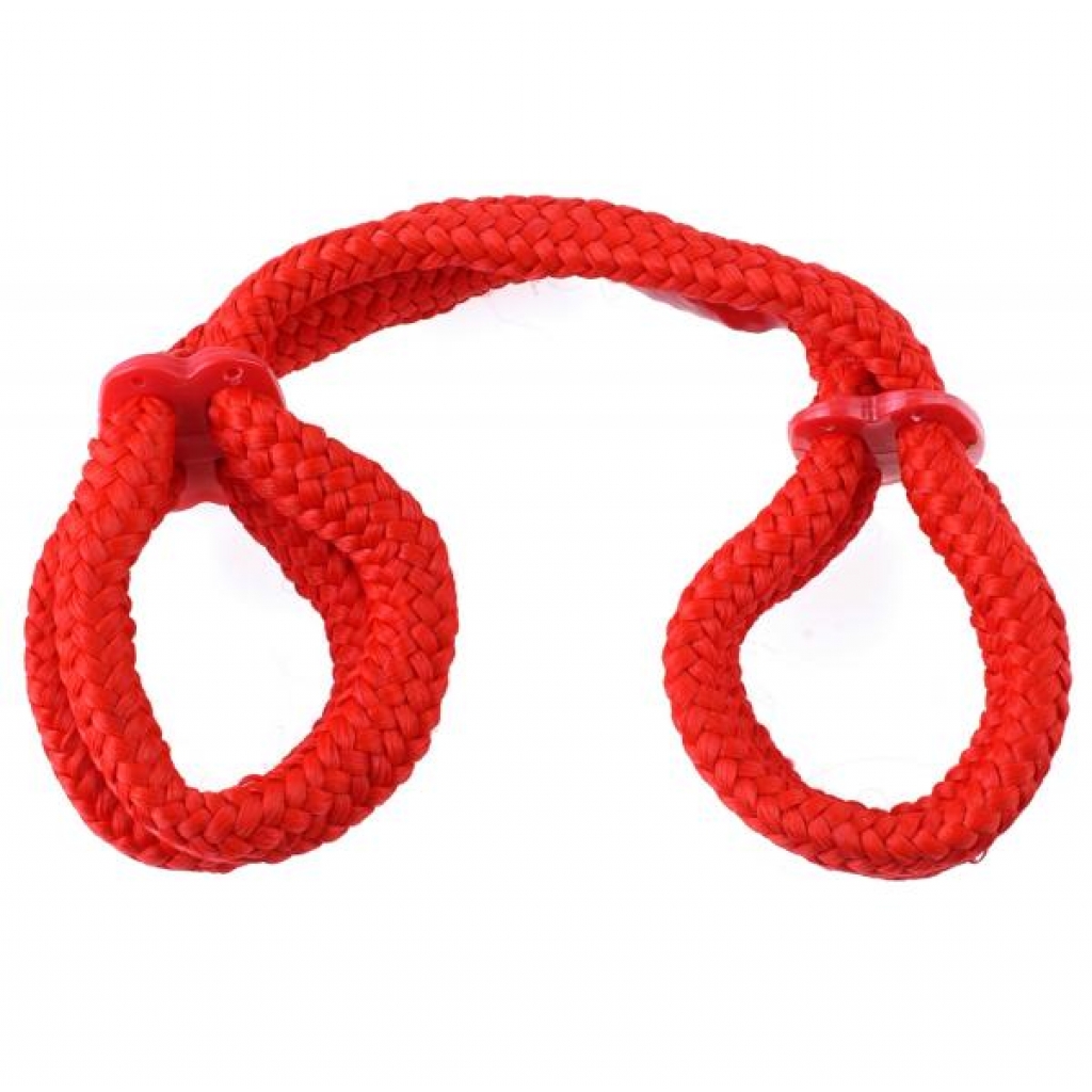 Fetish Fantasy Silk Rope Love Cuffs Red - Handcuffs