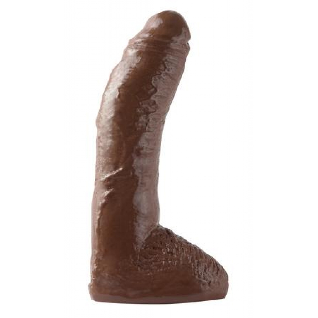 Basix Rubber Works Fat Boy Dong 10 Inch Brown - Realistic Dildos & Dongs