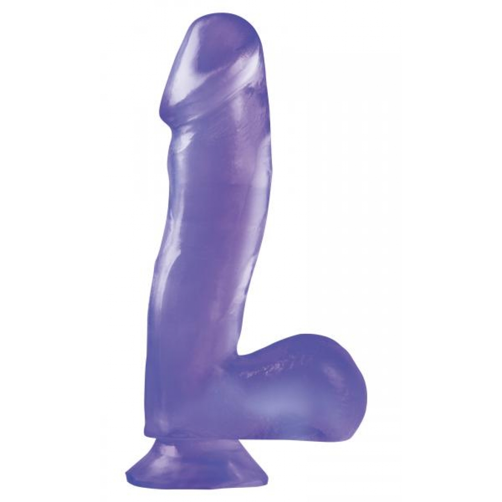 Basix Rubber Works 6.5 inches Purple Dong Suction Cup - Realistic Dildos & Dongs