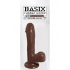 Basix Dong Suction Cup 7.5 Inch Brown - Realistic Dildos & Dongs