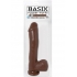 Basix Rubber Works 10 inches Dong Suction Cup Brown - Realistic Dildos & Dongs