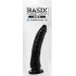 Basix Dong Slim 7 With Suction Cup 7 Inch Black - Realistic Dildos & Dongs