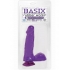 Basix Dong With Suction Cup 6 Inches Purple - Realistic Dildos & Dongs