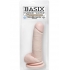 Basix Rubber 8 inches Dong Suction Cup Beige - Realistic Dildos & Dongs