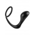 Ass-Gasm Silicone Cockring Plug Black - Prostate Massagers