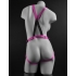 Dillio 7 inches Strap On Suspender Harness Set Pink - Harness & Dong Sets