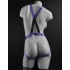 Dillio 7 inches Strap On Suspender Harness Set Purple - Harness & Dong Sets