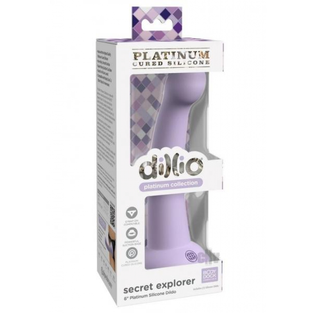 Dillio Platinum Secret Explorer Lavender - Realistic Dildos & Dongs