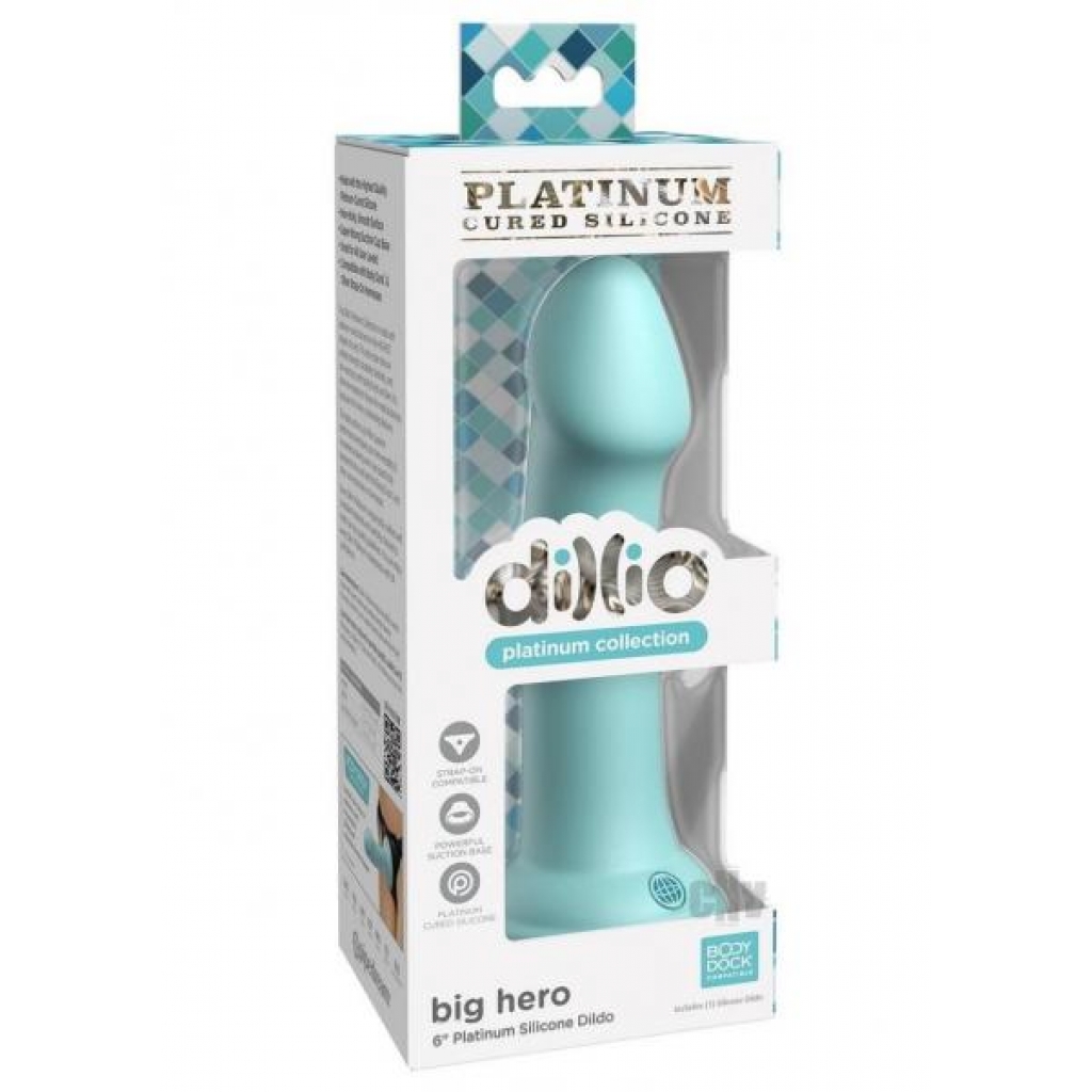 Dillio Platinum Big Hero Teal - Realistic Dildos & Dongs