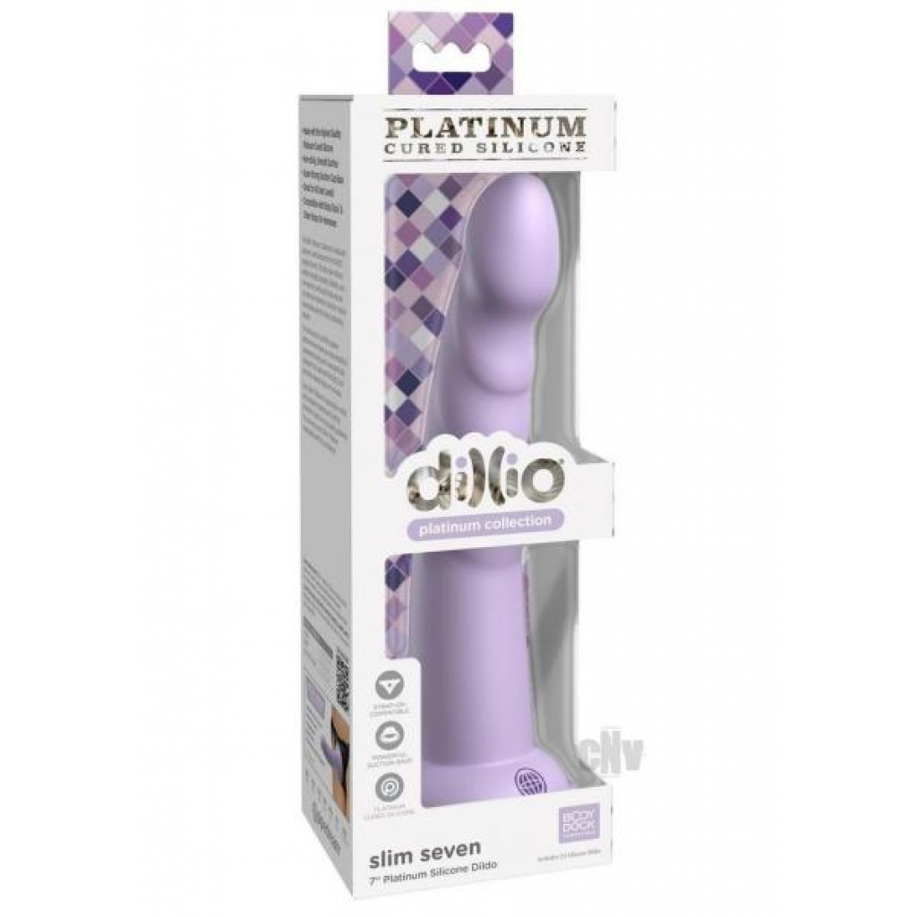 Dillio Platinum Slim Seven Lavender - Realistic Dildos & Dongs