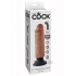 King Cock 6 inches Vibrating Tan Dildo - Realistic