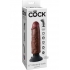 King Cock 6 inches Cock Brown Vibrating Dildo - Traditional