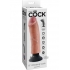 King Cock 8 inches Vibrating Dildo Beige - Realistic