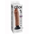 King Cock 8 inches Vibrating Tan Dildo - Realistic