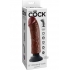 King Cock 8 inches Vibrating Dildo Brown - Realistic