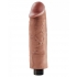 King Cock 10 inches Vibrating Tan Dildo - Realistic