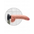 King Cock 9 Inches Dildo with Balls Vibrating Beige - Traditional